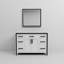 Meuble-lavabo blanc 48 po X P 22 po , Avec l 34 po Miroir-117984718