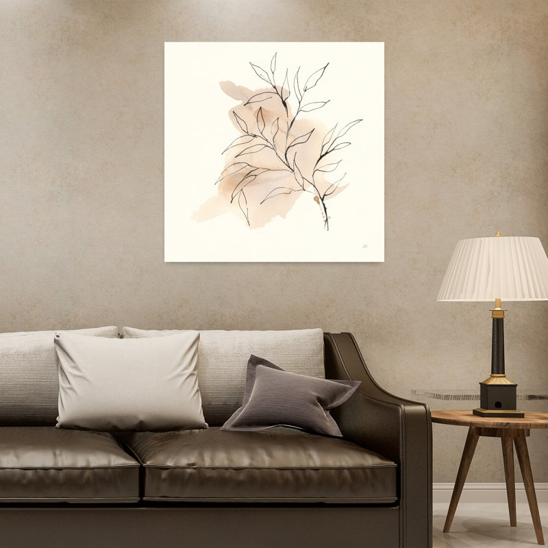 Boho Botanical IV, art abstrait contemporain de paysage végétal, H 32 po x l 32 po