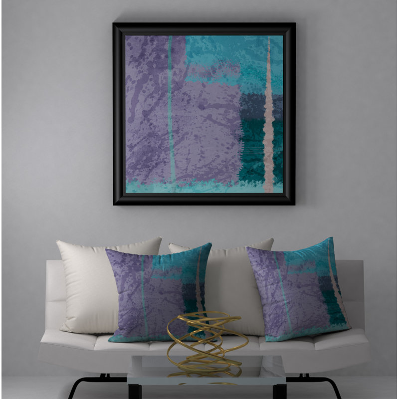 Abstract Throw Pillow, 18" H x 18" W