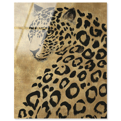 Décoration murale dorée bohème Golden Stalker par Art Remedy, prête à être suspendue, 20 x 24