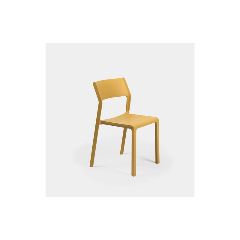 Trill Outdoor Dining Side Chair, Mustard