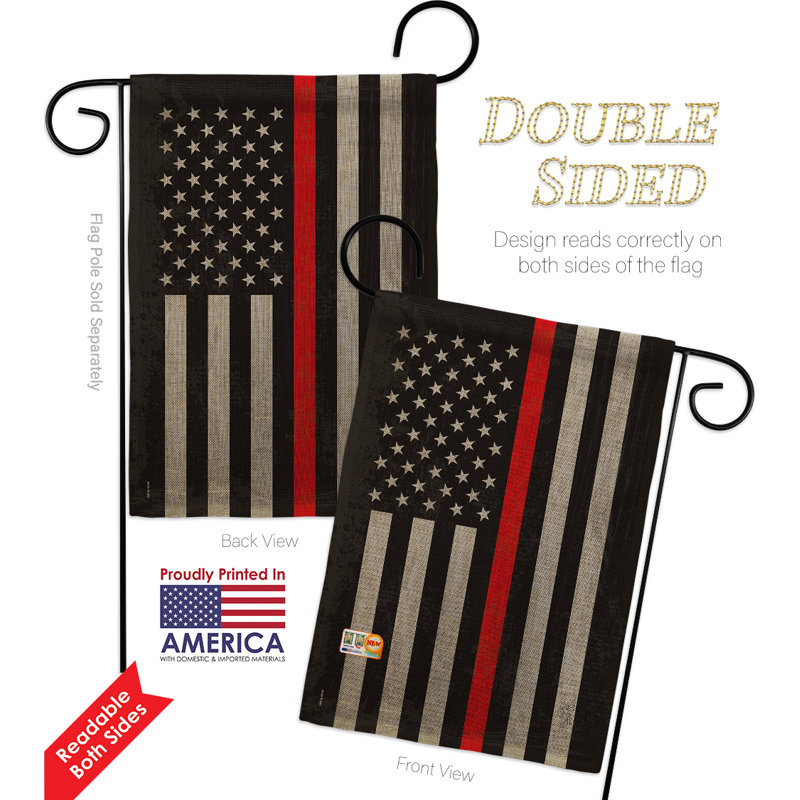 Mélange de polyester à 2 côtés 18,5 x 13 po american stripe drapeau de jardin