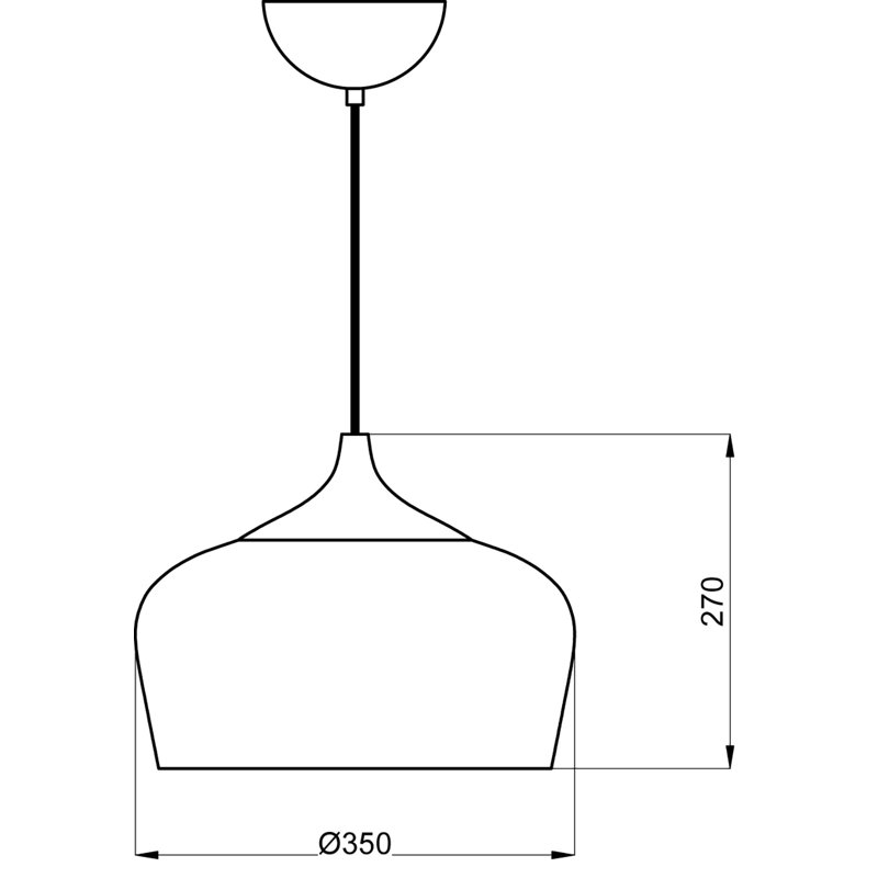 Maritza 1 - Light Unique/Statement Pendant, Black