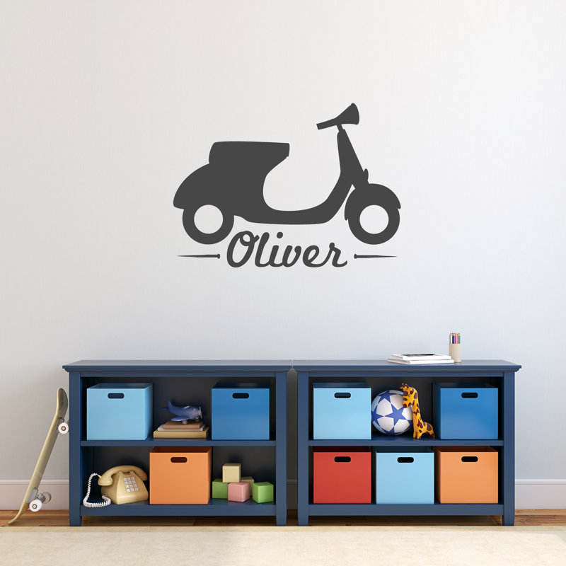 Adhésif décoratif scooter, Gris foncé, Oui