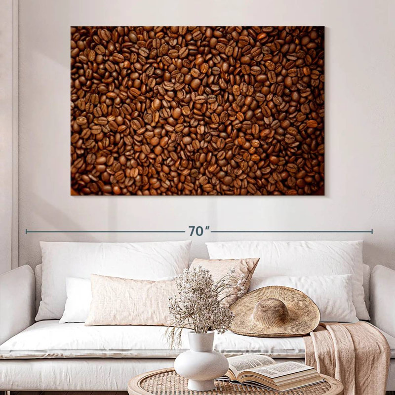Yarlin Dark Coffee Beans, 34" H x 51" W