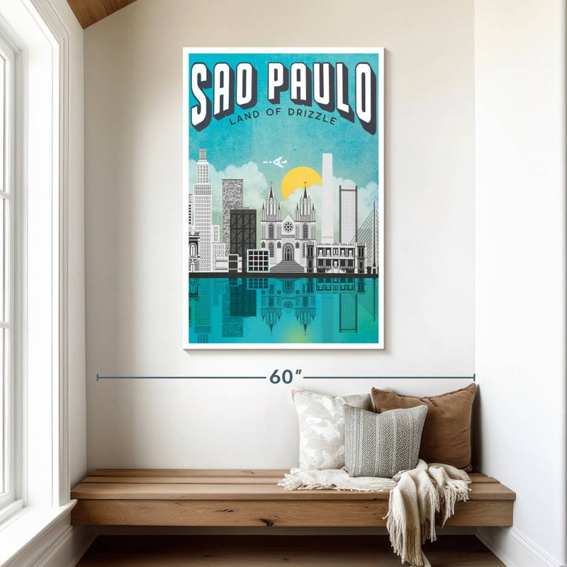 Affiche rétro de l'Université de Porto Rico, H 48 po x l 32 po