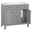 Meuble-lavabo autoportant simple avec plateau en céramique Milya-240549824