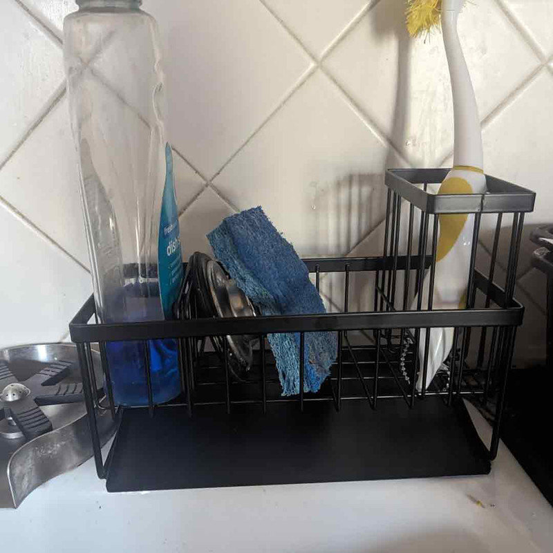 Stainless Steel Sink Caddy, Black