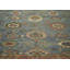 Tapis bleu en laine noué à la main 12 x 15 pi 1 po Oushak