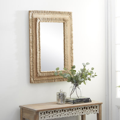 Miroir mural en bois
