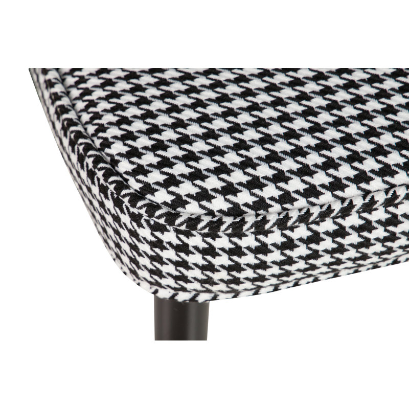 111.76cm H Tufted Velvet Upholstered Side Chair, Green/White/Black