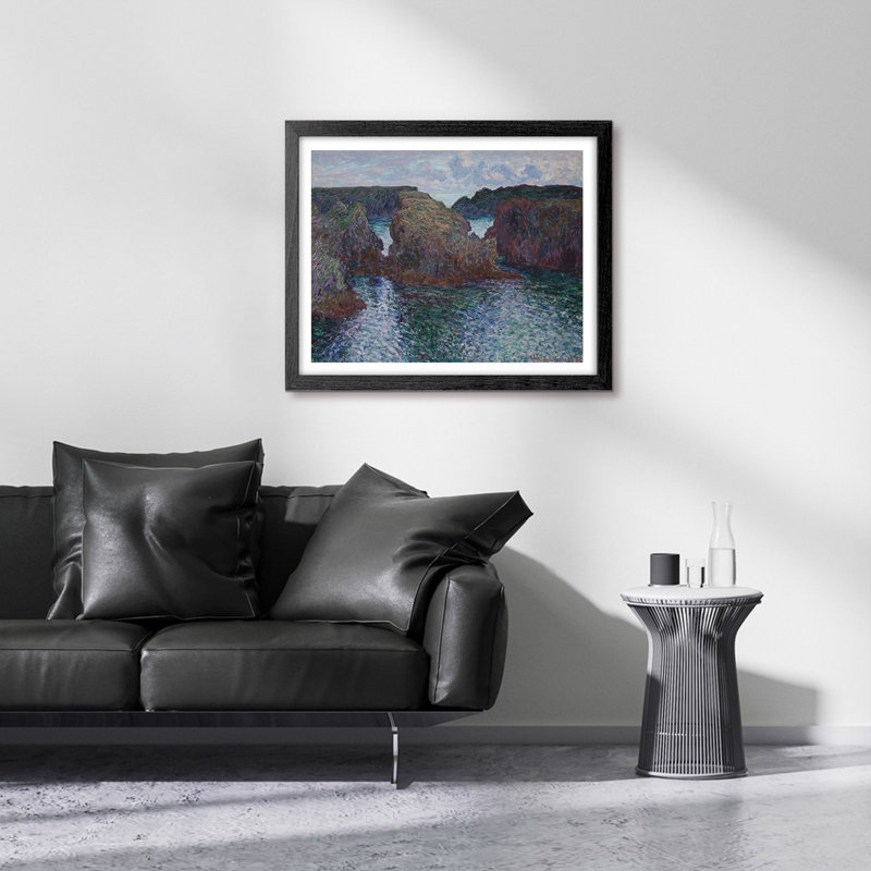 Monet, reproduction d'art sur toile, H 8 po x l 10 po, Cadre en bois flottant noir