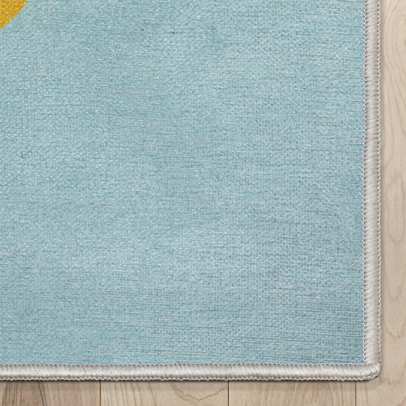 Tapis bleu Kehr Double Taco Novelty, Rectangle 5 pi x 7 pi