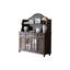Buffet en bois massif brun 55,12 po