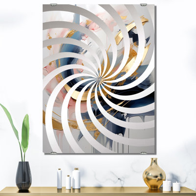 Abstrait tourbillons de sérénité II - Miroir mural abstrait fractal MIR137719