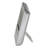 Modern & Contemporary Digital Metal Quartz Movement / Crystal Tabletop Clock with Alarm in Satin Silver