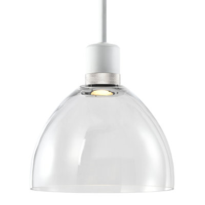 Luminaire suspendu en verre dôme transparent 10 "à DEL 3CCT