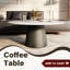Table basse ronde moderne - Base en bois massif noir avec un design élégant Mid-Century-1762200613-1761387001