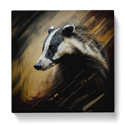 Badger Abstract Expressionism - Wrapped Canvas