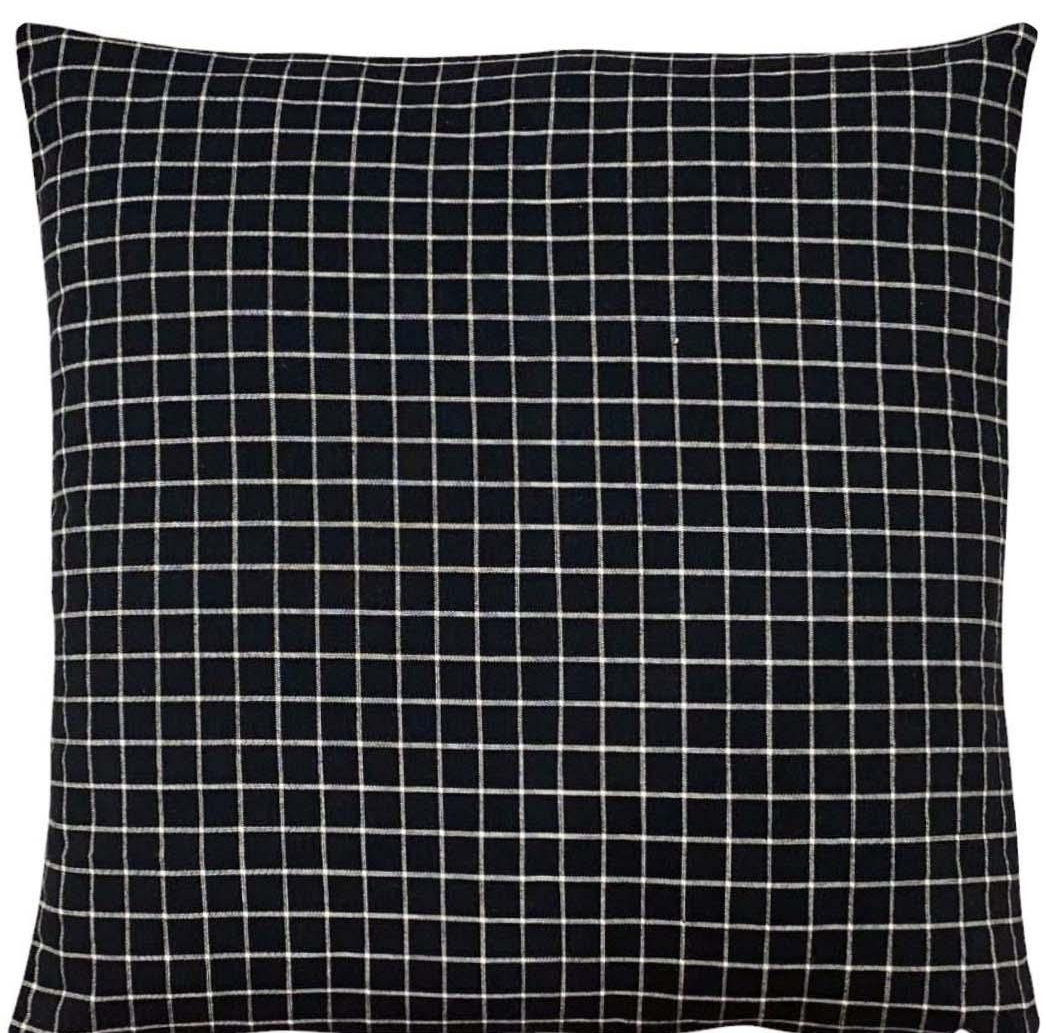24" x 24" Cotton Pillow Cover, Black