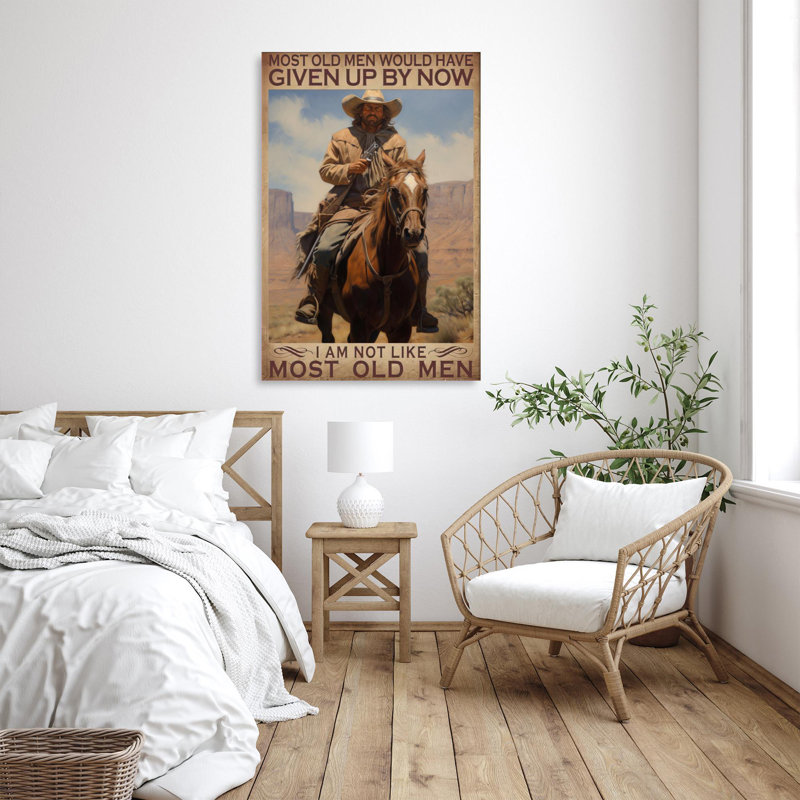 «I Am Not Like Most Old Men», reproduction d'art graphique sur toile tendue 1 pièce, H 20 po x l 16 po x P 1,25 po