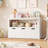 Bayze Bookcase with Removable Drawers, White-1057953800