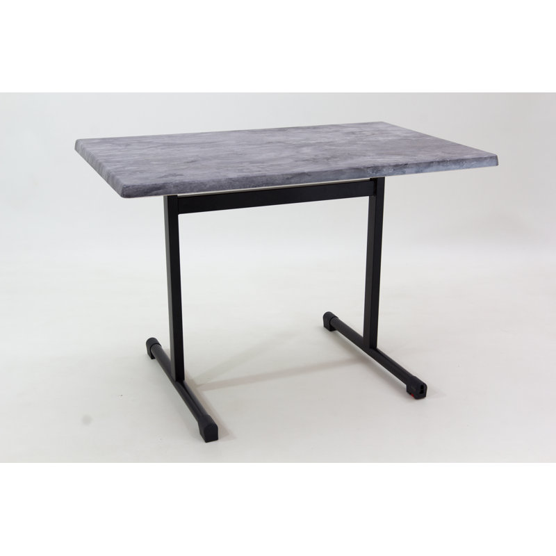 Holbrooke Folding Steel Dining Table, Light Grey