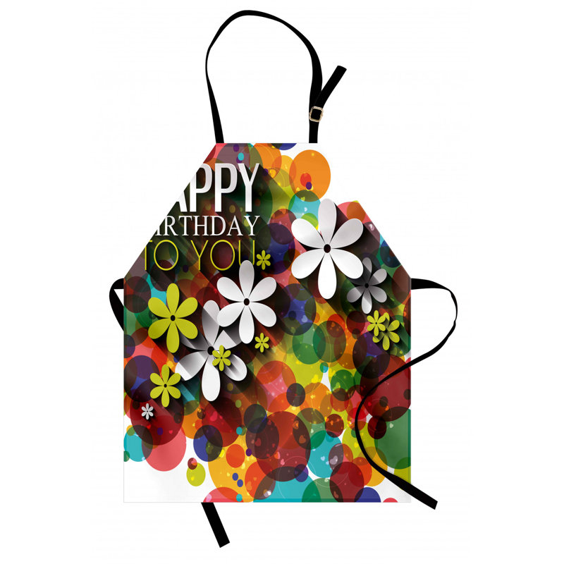 Birthday Floral Bib Apron