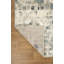 Tapis abstrait bleu et beige 3 pi x 5 pi Dhurrie