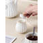Ensemble de 8 tasses à café avec tasse à thé, tasse et soucoupe en porcelaine blanche fine de 8 oz, théière, sucrier, crème, carafe à thé et café, 17 pièces, service pour 4 (blanc)