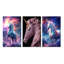 «Cosmic Purple Unicorn Magic III», 3 pièces sur toile-1555586114-1555586117
