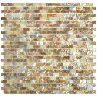 Mother of Pearl Shell Mosaic Tile, Phantom color, 6 Sheet