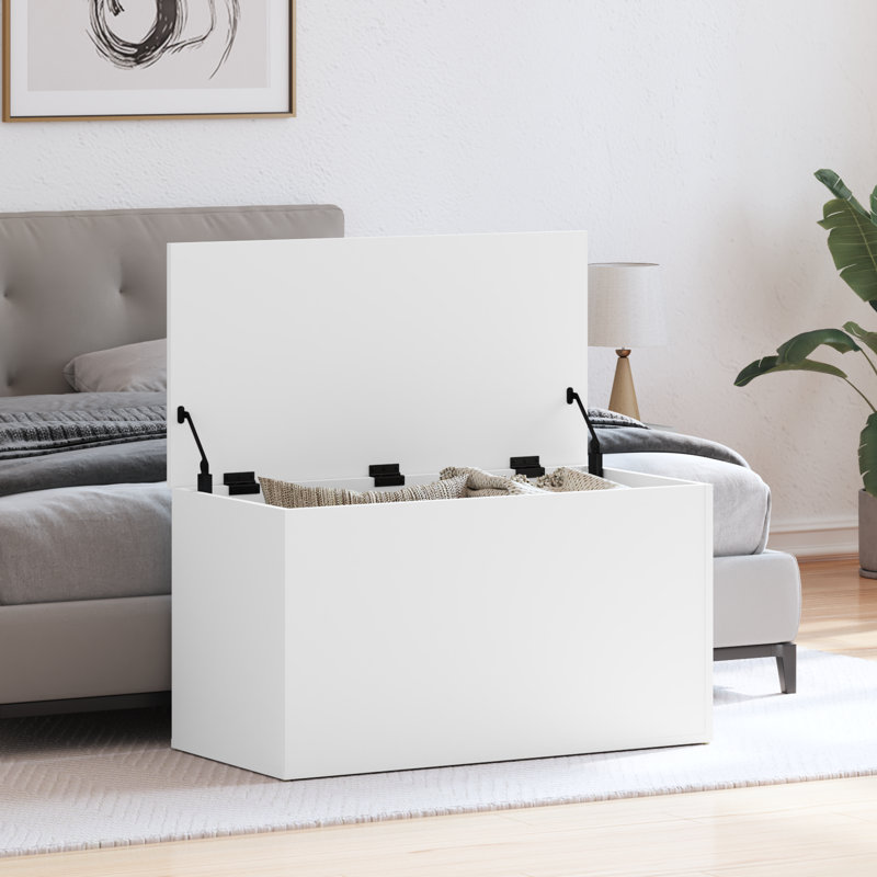 Meuble de rangement vidaXL, Blanc, H 18,1 po x l 33,1 po x P 16,5 po