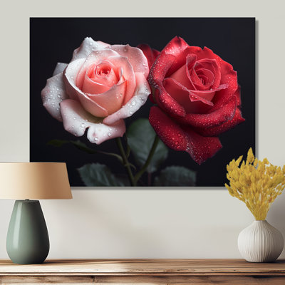 Rose rose rouge, beauté intemporelle - Roses, art mural salon