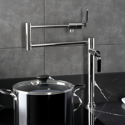 Kingston Brass Whitaker Two-Handle 1-Hole Deck Mount Pot Filler Faucet