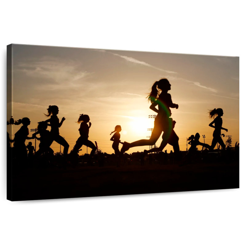 Marathon At Sunset, 8" H x 12" W