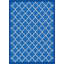 Tapis géométrique bleu à motif treillis Bethie-24753950