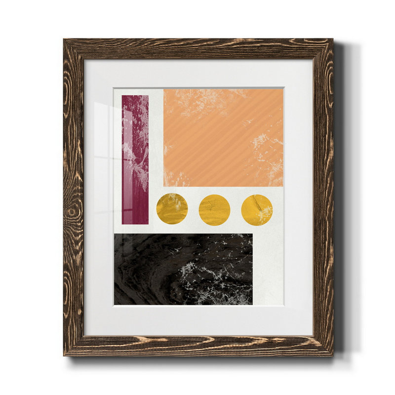 «Sunset Pond I», reproduction d'art sur papier encadré, H 24 po x l 18 po x P 1,5 po, Noyer