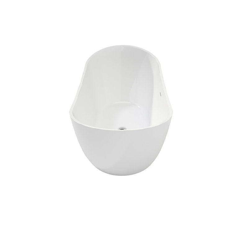 Baignoire autoportante blanche en acrylique 6029 pouces, confortable et facile à nettoyer, spacieuse et élégante