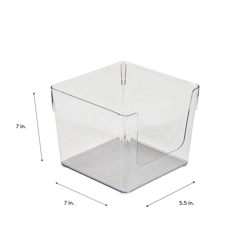 Simplify Plastic Basket, 5.5" H x 7" W x 7" D