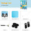 12-cube Kids Closet Wardrobe With 2 Hanging Rods Diy Animal Pattern Modular Plastic Storage Organizer Blue