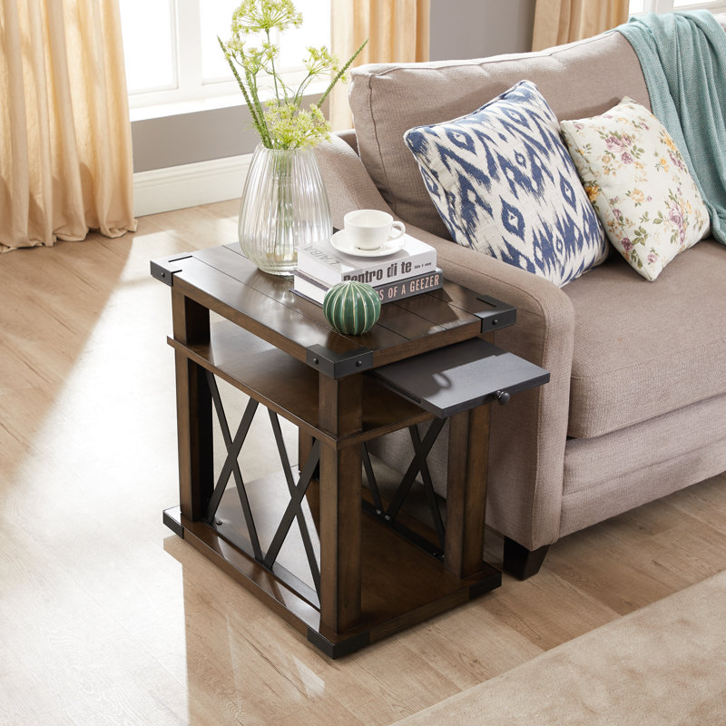 Gapspard Solid Wood Top End Table