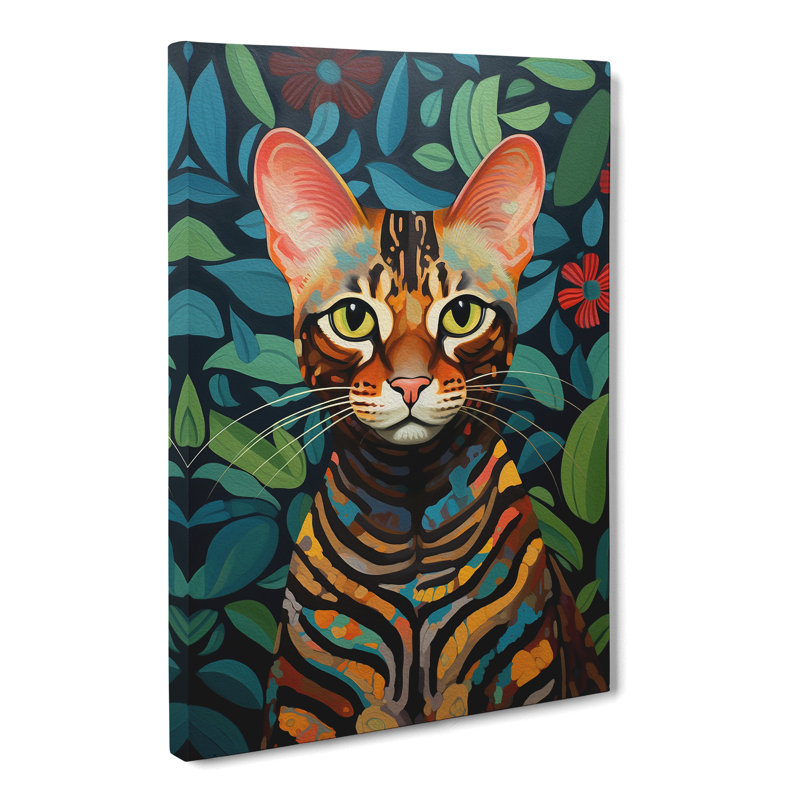 Bengal Cat Dadaism - Wrapped Canvas, 50cm H x 35cm W x 3cm D