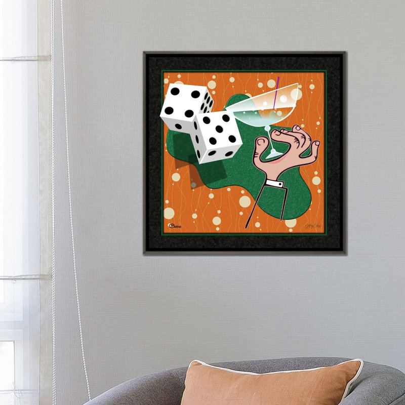 «Cheers 923», reproduction d'art sur toile encadrée, H 26 po x l 26 po, Gris