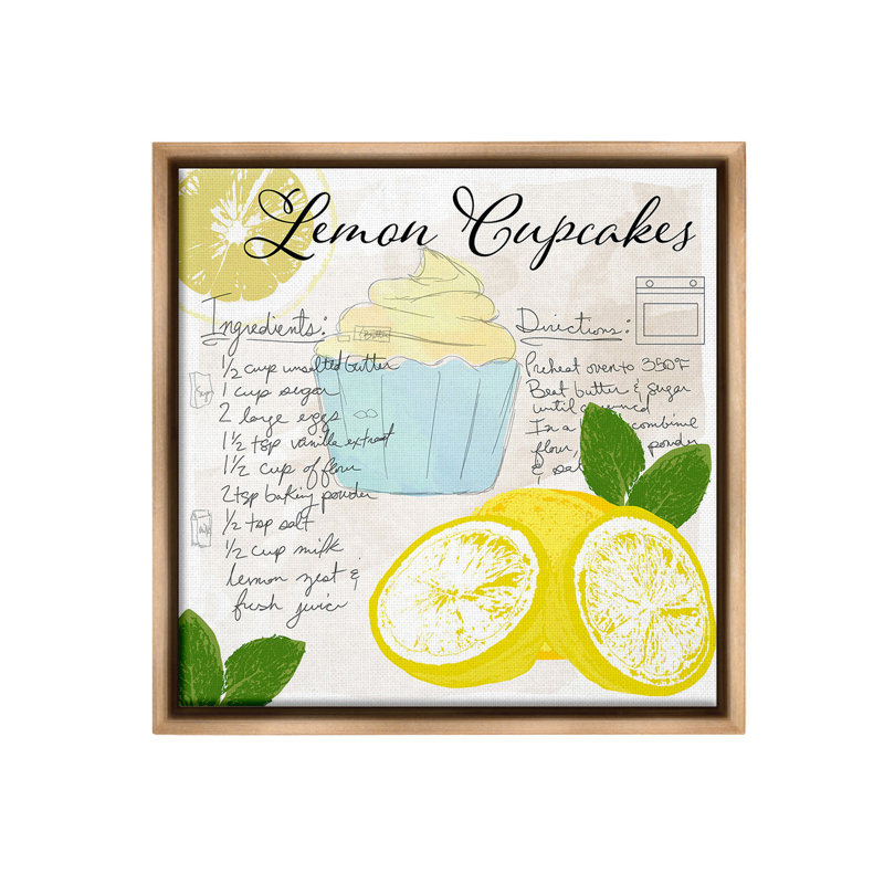 «Lemon Cupcake Recipe» par Daniela Santiago sur, H 25 po x l 25 po, Brun