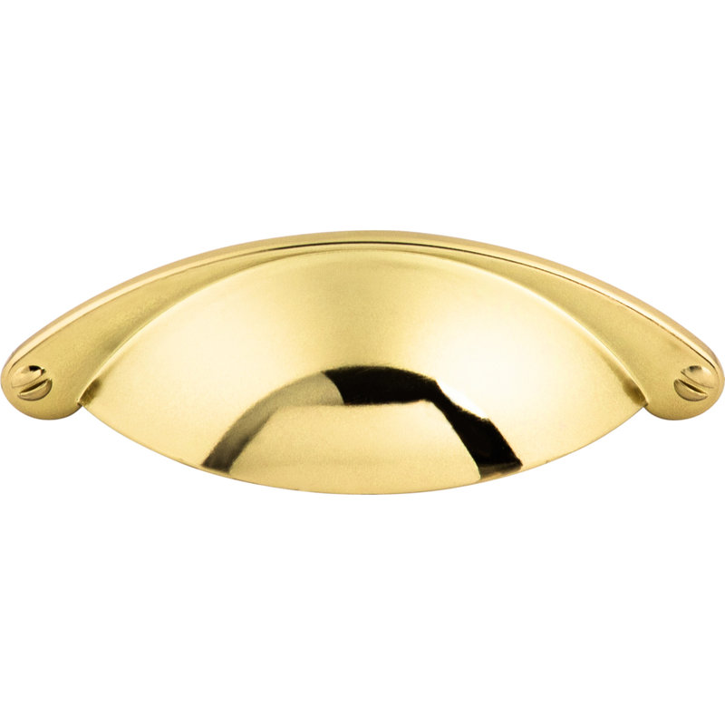 Arendal 2 1/2" Center to Center Cup/Bin pull, Polished Brass