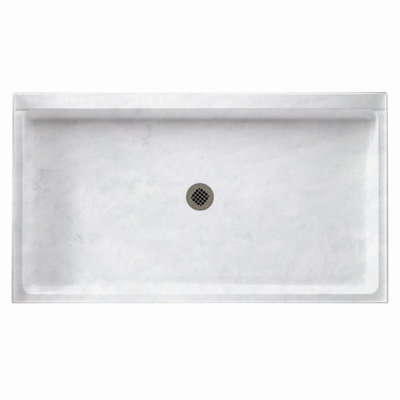 Base de douche à seuil simple 34 po x 54 po Solid Surface