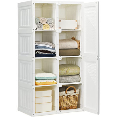 Leclaire 2 Door Kunststoff Wardrobe