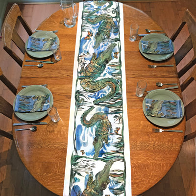 Camilo Geometric Cotton Blend Table Runner