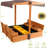 Aivituvin x Solid Wood Sandbox with Cover